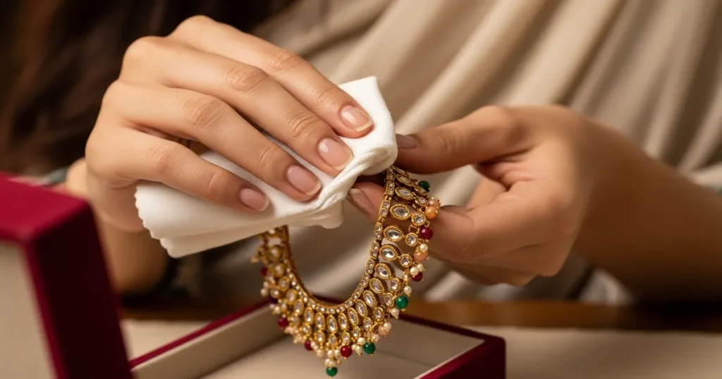 Wipe Artificial Jewellery After Use Care Tip