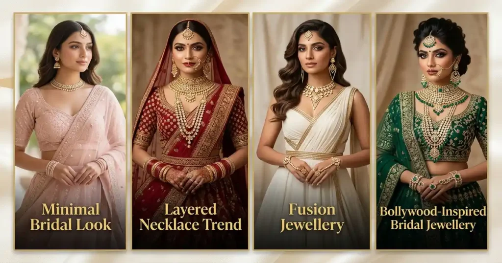 How to choose the perfect bridal artificial jewellery set with latest bridal jewellery trends 2026 including minimal, layered, fusion, and celebrity-inspired styles